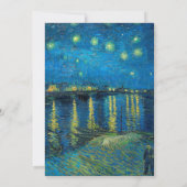 Invitation Vincent Van Gogh Starry Night Over the Rhone (Dos)
