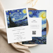 Invitation Vincent Van Gogh Starry Nuit toute en un Mariage