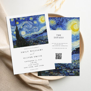 Invitation Vincent Van Gogh Starry Nuit toute en un Mariage