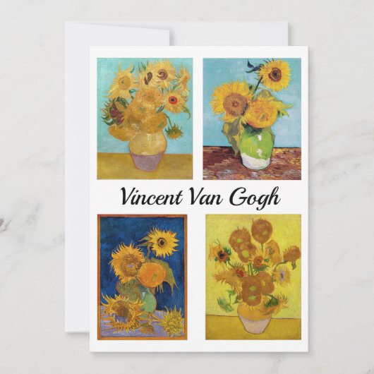 Invitation Vincent Van Gogh Sunflowers Serie (Devant)