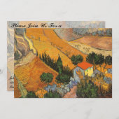 Invitation Vincent van Gogh - Vallée avec Plowman (Devant / Derrière)
