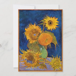 Invitation Vincent van Gogh - Vase avec cinq tournesols