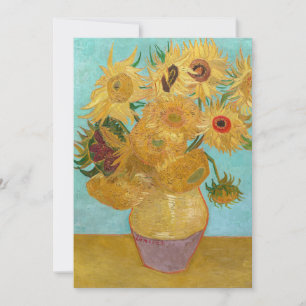 Invitation Vincent Van Gogh - Vase avec douze tournesols