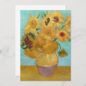 Invitation Vincent Van Gogh - Vase avec douze tournesols (Devant / Derrière)