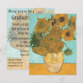 Invitation Vincent van Gogh - Vase avec douze tournesols (Devant / Derrière)
