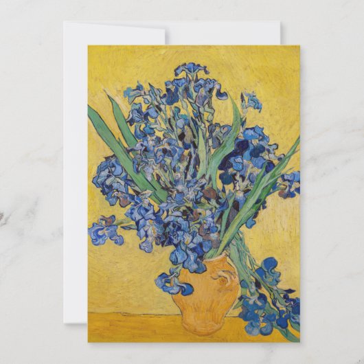 Invitation Vincent van Gogh - Vase avec iris (Devant)