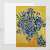 Invitation Vincent van Gogh - Vase avec iris (Devant / Derrière)