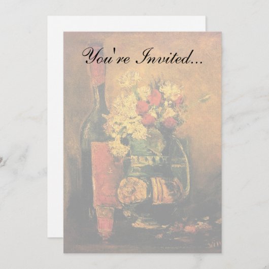 Invitation Vincent Van Gogh - Vase Avec Oeillets (Devant / Derrière)