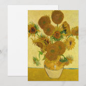 Invitation Vincent van Gogh - Vase avec quinze tournesols (Devant / Derrière)
