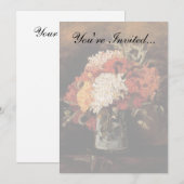 Invitation Vincent Van Gogh - Vase de fleurs avec oeillets -  (Devant / Derrière)