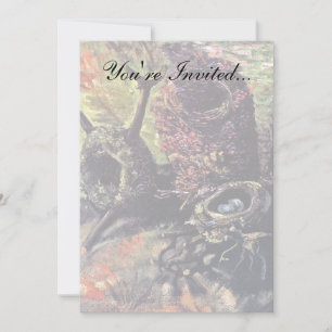 Invitation Vincent Van Gogh - Vie morte avec nids d'oiseaux