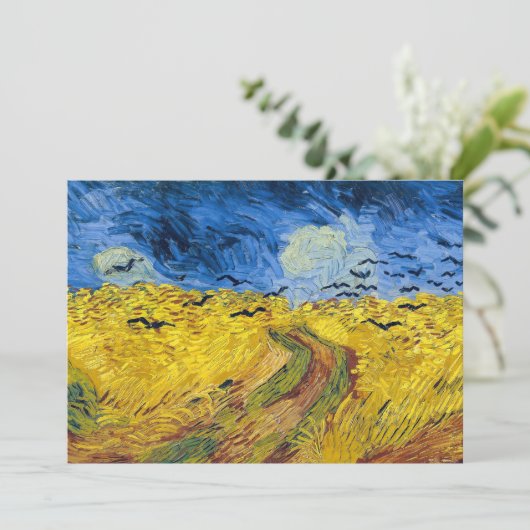 Invitation Vincent van Gogh - Wheatfield with Crows (Debout devant)