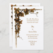 Invitation Vine And Wedding Bells (Devant / Derrière)