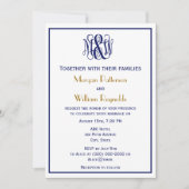 Invitation Vine marine Script Monogramme B&G do-it-yourself B (Devant)