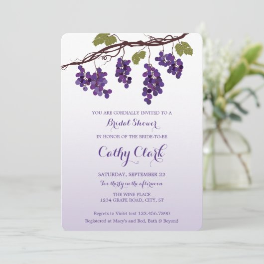 Invitation Vineyard Bridal Show (Debout devant)