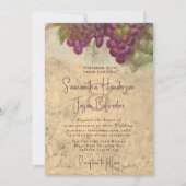 Invitation Vineyard Wedding Elegant Rustic Watercolor (Devant)