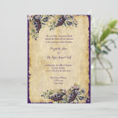 Invitation Vineyard Winery Rustic Mariage campagnard Custom (Debout devant)
