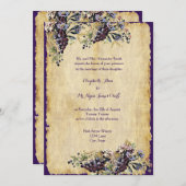 Invitation Vineyard Winery Rustic Mariage campagnard Custom (Devant / Derrière)