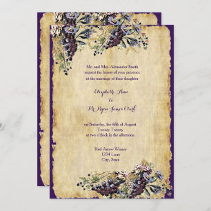 Invitation Vineyard Winery Rustic Mariage campagnard Custom