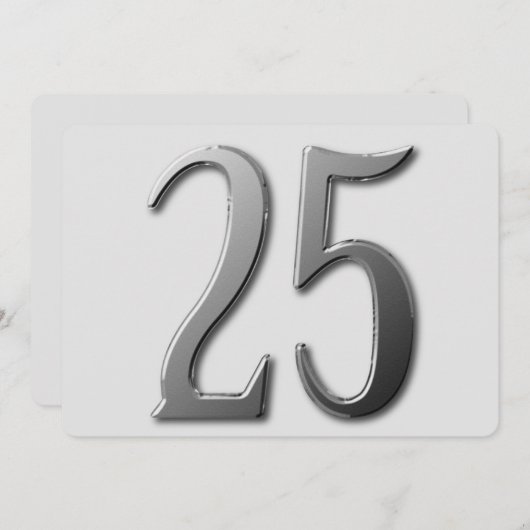 Invitation Vingt Cinq (Devant / Derrière)