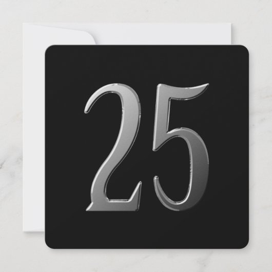Invitation Vingt-cinq 25e anniversaire Information sur l'arri (Devant)
