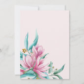 Invitation Vingt-cinq aquarelle florale 25e anniversaire (Dos)