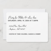 Invitation Vingt-cinq avec des informations au verso (Dos)