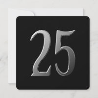 Vingt-cinq Informations sur l'arrière du 25e anniv