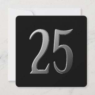 Invitation Vingt-cinq Informations sur l'arrière du 25e anniv