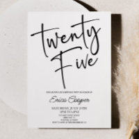 Vingt-cinq minimaux élégants 25e fête d'anniversai