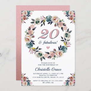 Invitation Vingt et fabuleux fête du 20e anniversaire