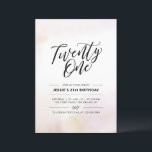 Invitation Vingt et une aquarelle minimale 21e anniversaire<br><div class="desc">Célébrez votre journée spéciale avec cette simple invitation à la fête du 30e anniversaire. Ce design est composé d'un script de lettrage "Twenty One" avec un arrière - plan de texture de brosse d'aquarelle neutre et souple. D'autres invitations pour les anniversaires d'adultes et fournitures de fête sont disponibles dans ma...</div>