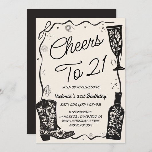 Invitation Vingt et unième anniversaire de l'Ouest (Devant / Derrière)