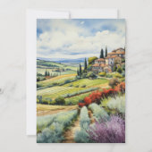 Invitation Vino aquarelle avant Vows Fête des mariées (Dos)