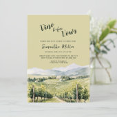 Invitation Vino avant la Fête des mariées vinicole (Debout devant)