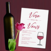 Invitation Vino Avant La Fête des mariées Vows