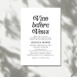 Invitation Vino avant les fenêtres Fête des mariées rétro m