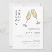 Invitation Vino avant Voeux Réception de mariage pour couples (Devant)