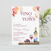 Invitation Vino avant voeux vin bachelorette modèle (Debout devant)