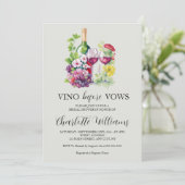 Invitation Vino Avant Vows Aquarelle Vine Fête des mariées (Debout devant)