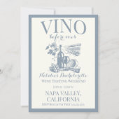 Invitation Vino Avant Vows Bach Custom Winery Bachelorette (Devant)