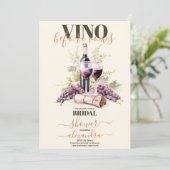 Invitation Vino Avant Vows Élégante Fête des mariées Vin (Debout devant)