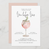 Invitation Vino avant Vows Fête des mariées (Devant / Derrière)