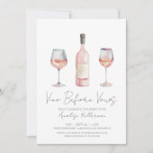Invitation Vino avant Vows Fête des mariées (Devant)
