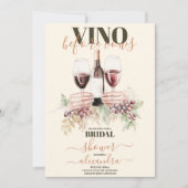 Invitation Vino Avant Vows Fête des mariées De Dégustation De (Devant)