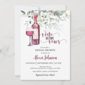 Invitation Vino Avant Vows Fête des mariées (Rouge) Invitatio (Devant)