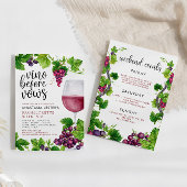Invitation Vino Avant Vows Vin Bachelorte