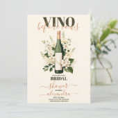 Invitation Vino Avant Vows Vin Dégustation Fête des mariées (Debout devant)