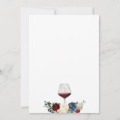 Invitation Vino Avant Vows Vin Dégustation Fête des mariées (Dos)