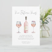 Invitation Vino Avant Vows Wine Bachelorte (Debout devant)